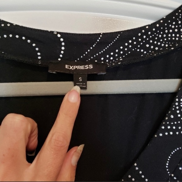 Express Stretchy Embellished Top. Size Small - Picture 3 of 4